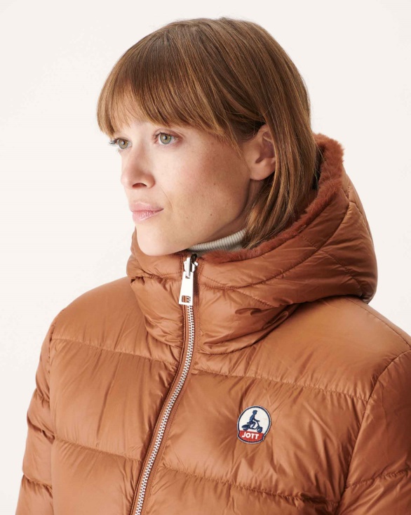 Jott UK Extreme Cold Reversible Down Jacket Caramel Gala