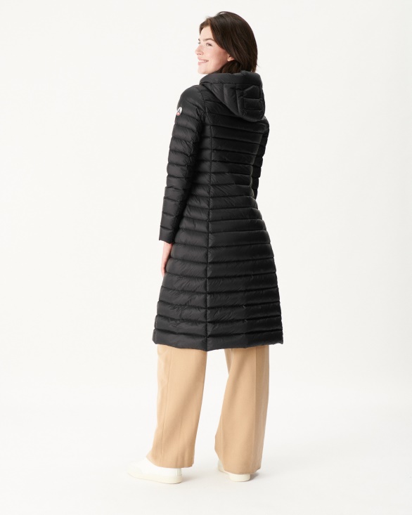 Jott UK Long And Light Down Jacket Noir Laurie