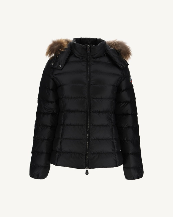 Jott UK Extreme Cold Hooded Down Jacket Noir Luxe
