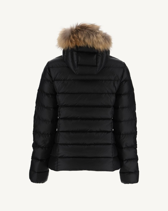 Jott UK Extreme Cold Hooded Down Jacket Noir Luxe