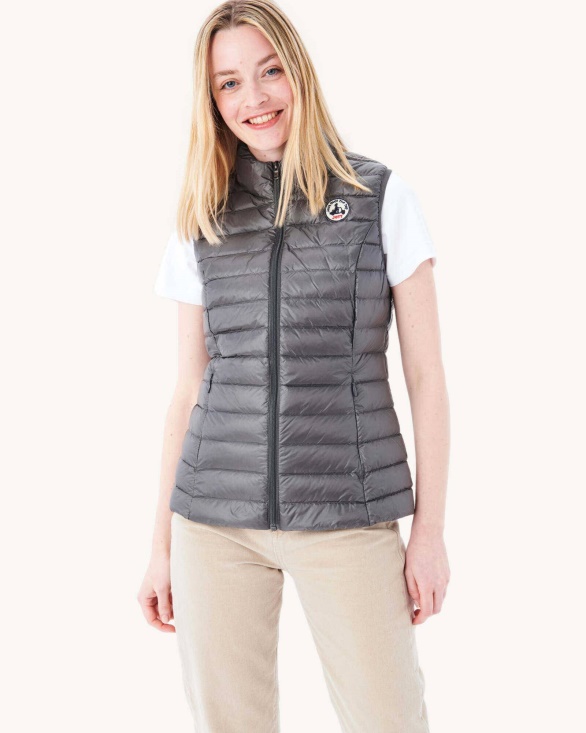 Light Sleeveless Down Jacket Anthracite Seda Jott UK
