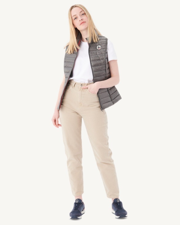 Light Sleeveless Down Jacket Anthracite Seda Jott UK