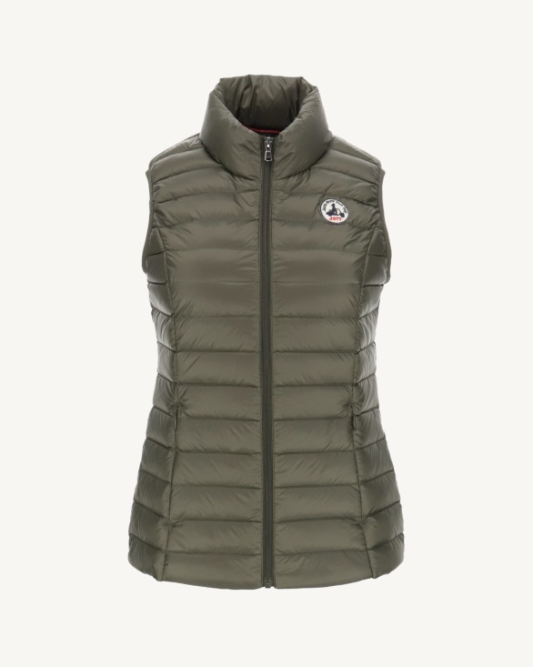 Jott UK Light Sleeveless Down Jacket Army Seda