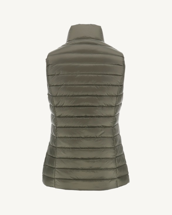 Jott UK Light Sleeveless Down Jacket Army Seda