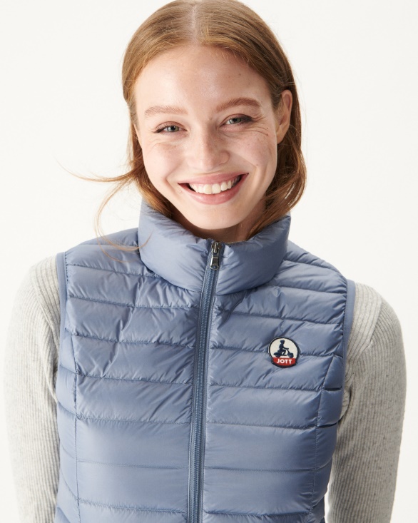 Jott UK Light Sleeveless Down Jacket Blue Delave Seda