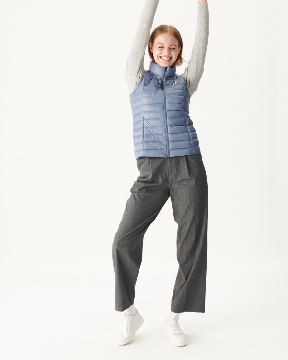 Jott UK Light Sleeveless Down Jacket Blue Delave Seda