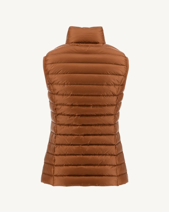 Light Sleeveless Down Jacket Caramel Seda Jott UK