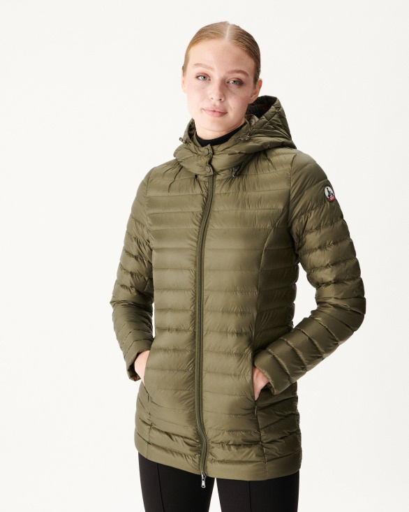 Hooded Down Jacket Army Nour Jott UK