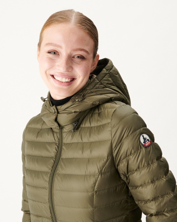 Hooded Down Jacket Army Nour Jott UK