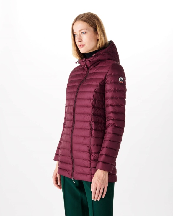 Jott UK Hooded Down Jacket Aubergine Nour