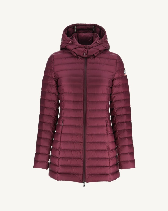 Jott UK Hooded Down Jacket Aubergine Nour