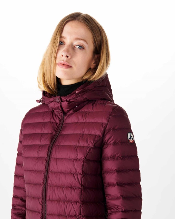 Jott UK Hooded Down Jacket Aubergine Nour
