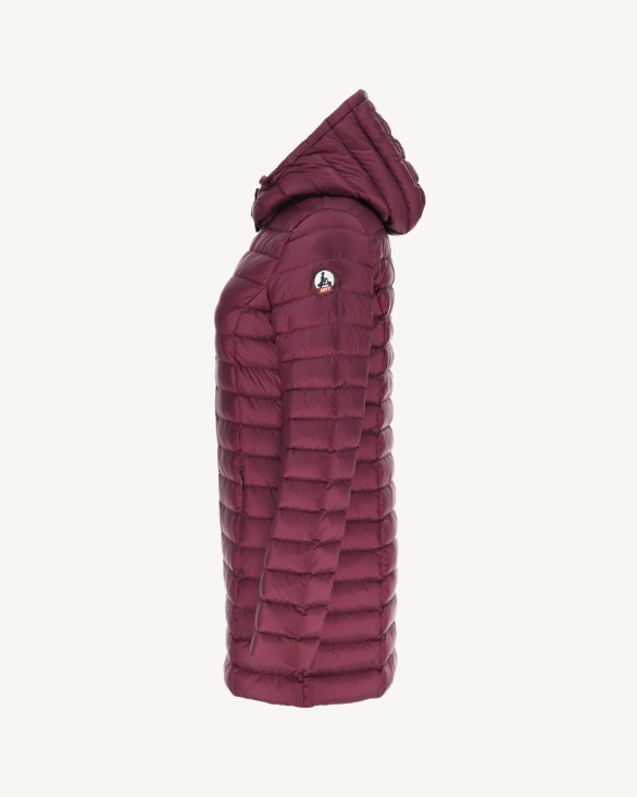 Jott UK Hooded Down Jacket Aubergine Nour