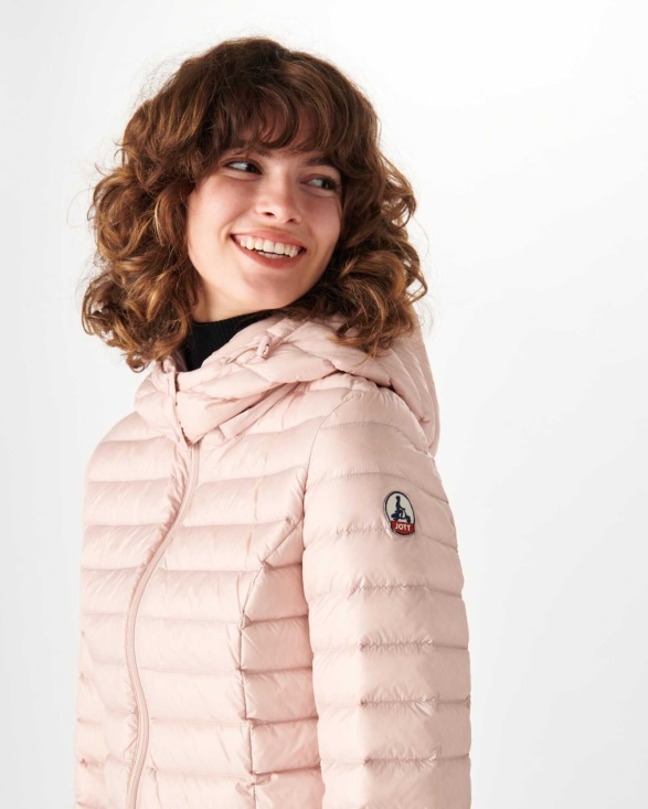 Jott UK Hooded Down Jacket Rose Pale Nour
