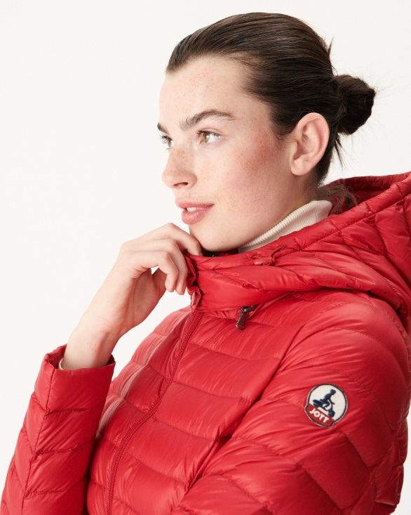 Hooded Down Jacket Rouge Nour Jott UK