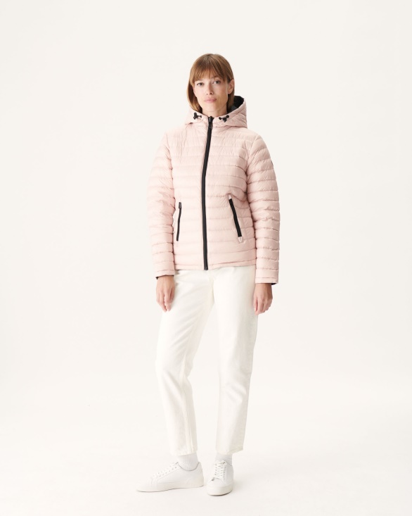 Jott UK Reversible Down Jacket Noir/Rose Pale Vienna
