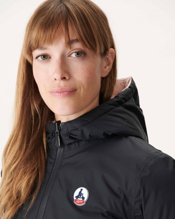 Jott UK Reversible Down Jacket Noir/Rose Pale Vienna