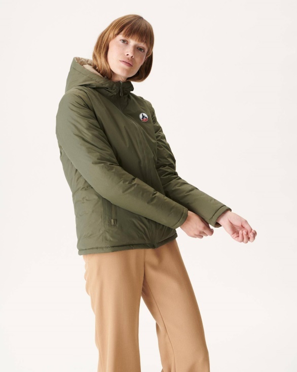 Reversible Down Jacket Army/Beige Vienna Jott UK
