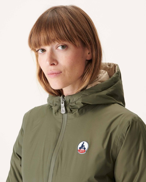 Reversible Down Jacket Army/Beige Vienna Jott UK