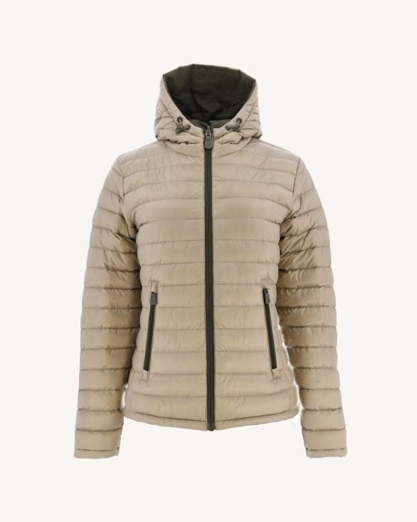 Reversible Down Jacket Army/Beige Vienna Jott UK