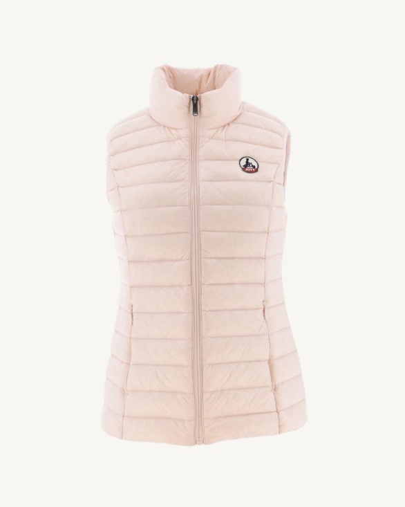 Jott UK Light Sleeveless Down Jacket Soft Pink Seda
