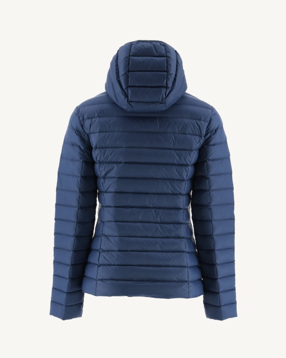 Jott UK Lightweight Hooded Down Jacket Blue Jeans Cloe
