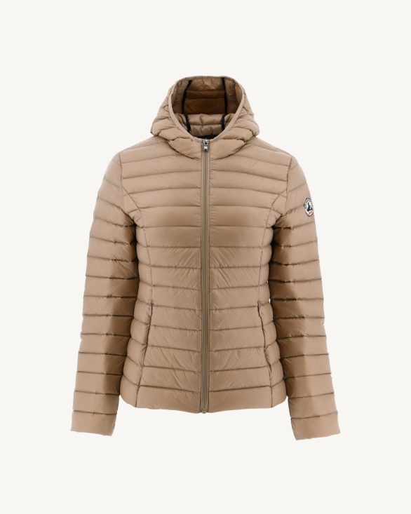 Jott UK Lightweight Hooded Down Jacket Beige Cloe