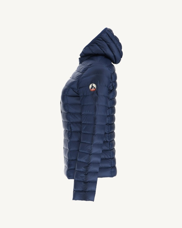 Jott UK Lightweight Hooded Down Jacket Blue Abysse Cloe