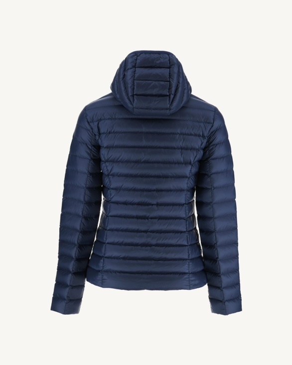 Jott UK Lightweight Hooded Down Jacket Blue Abysse Cloe