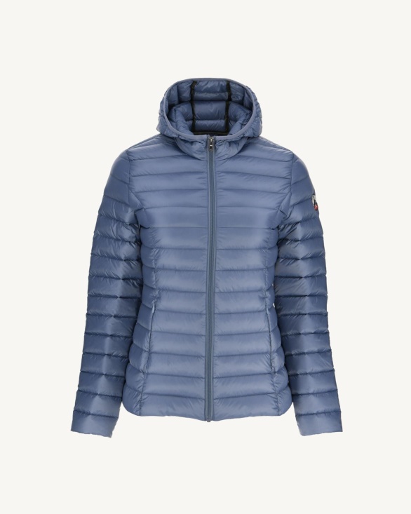 Lightweight Hooded Down Jacket Blue Delave Cloe Jott UK
