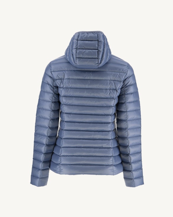 Lightweight Hooded Down Jacket Blue Delave Cloe Jott UK