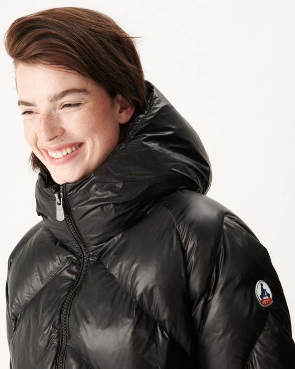 Extreme Cold Hooded Long Down Jacket Noir Comet Jott UK