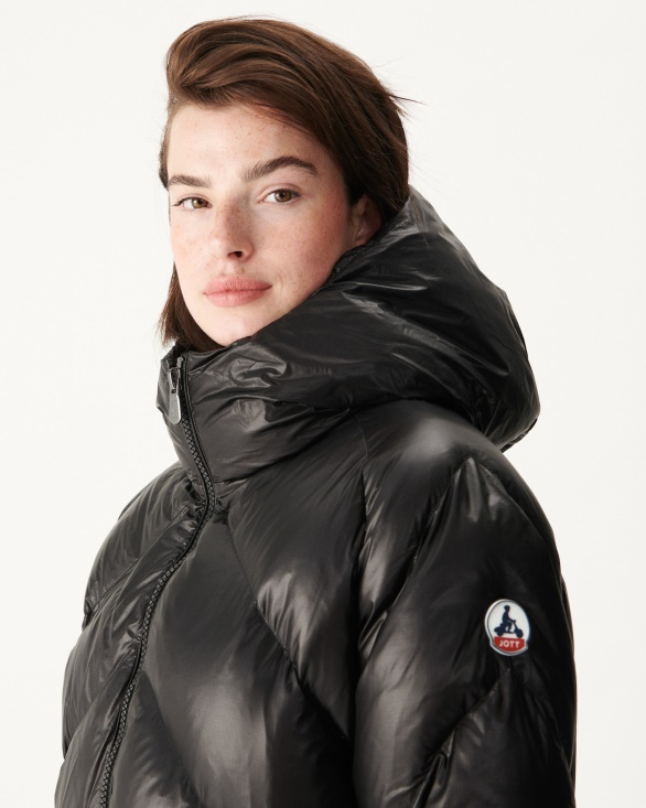 Extreme Cold Hooded Long Down Jacket Noir Comet Jott UK