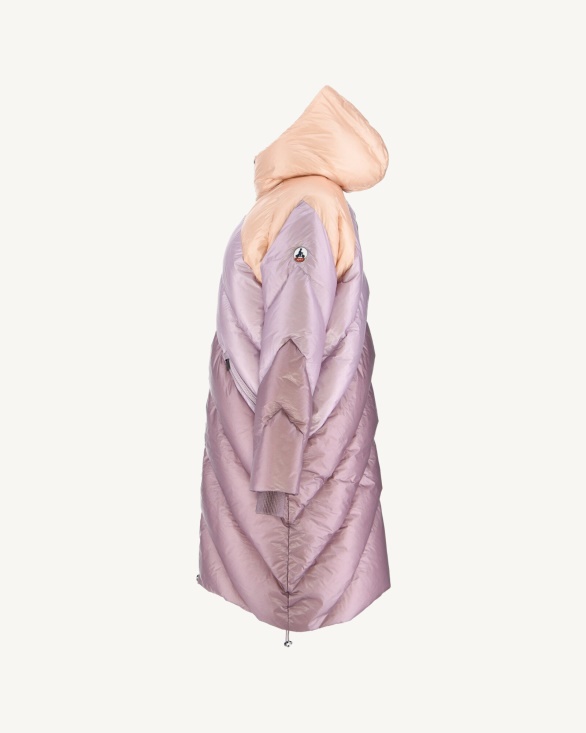 Jott UK Extreme Cold Hooded Long Down Jacket Combo Violet Comet