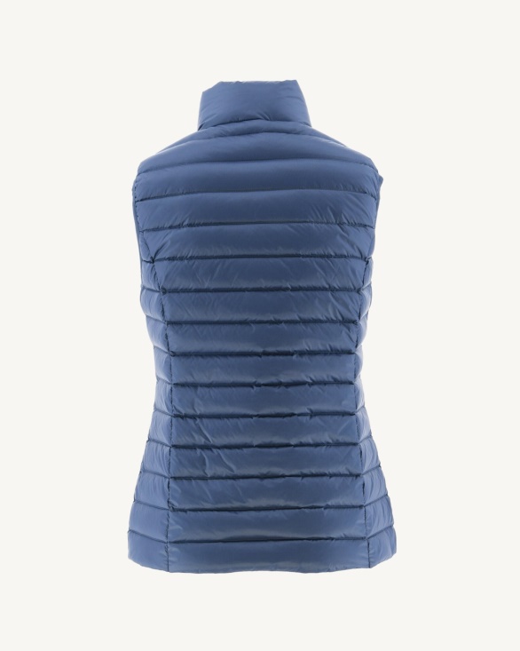 Jott UK Light Sleeveless Down Jacket Blue Jeans Seda
