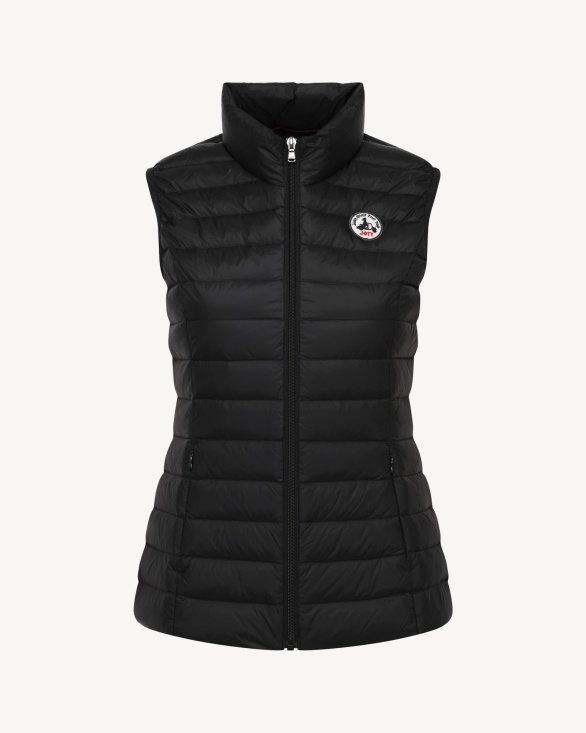 Jott UK Light Sleeveless Down Jacket Noir Seda