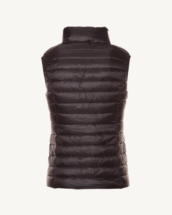 Jott UK Light Sleeveless Down Jacket Noir Seda