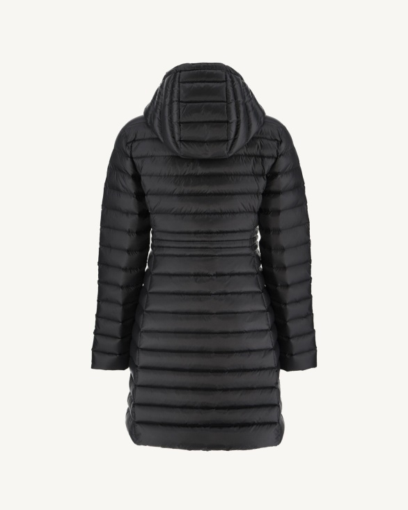 Long Hooded Down Jacket Noir Vero Jott UK