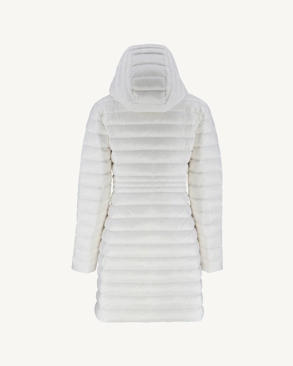 Jott UK Long Hooded Down Jacket Blanc Vero