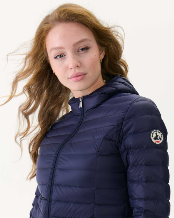 Lightweight Hooded Down Jacket Marine Cloe Jott UK