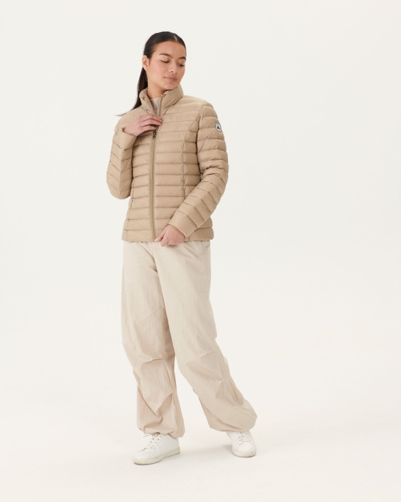 Jott UK Lightweight Down Jacket Beige Cha