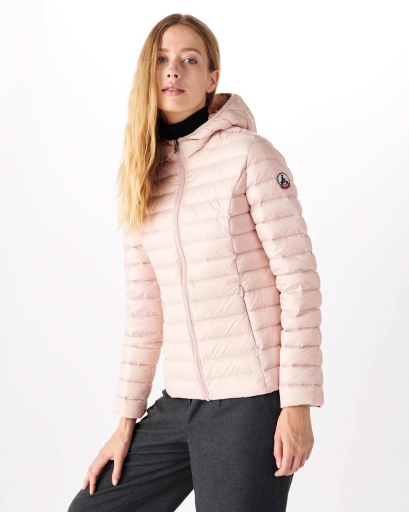 Lightweight Hooded Down Jacket Rose Pale Cloe Jott UK