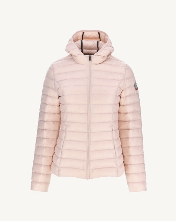 Lightweight Hooded Down Jacket Rose Pale Cloe Jott UK