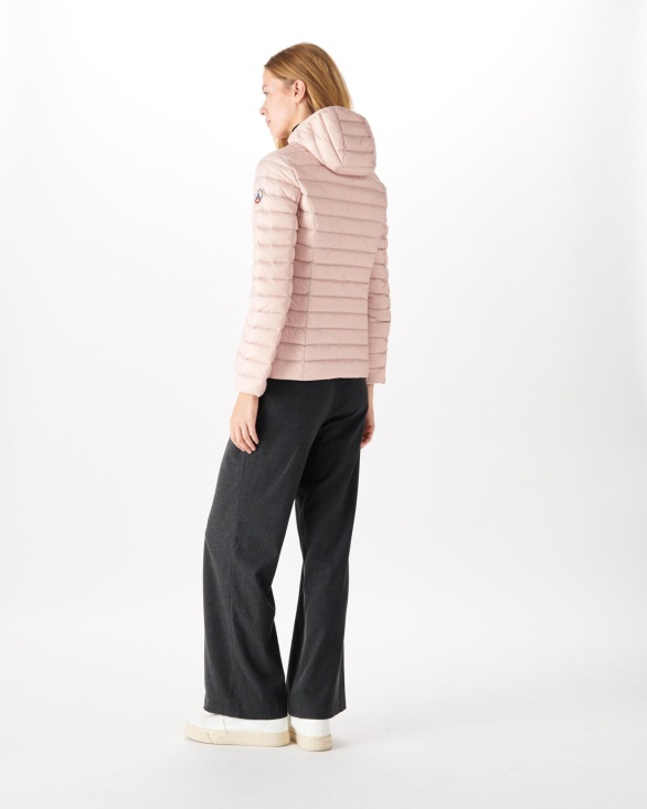 Lightweight Hooded Down Jacket Rose Pale Cloe Jott UK