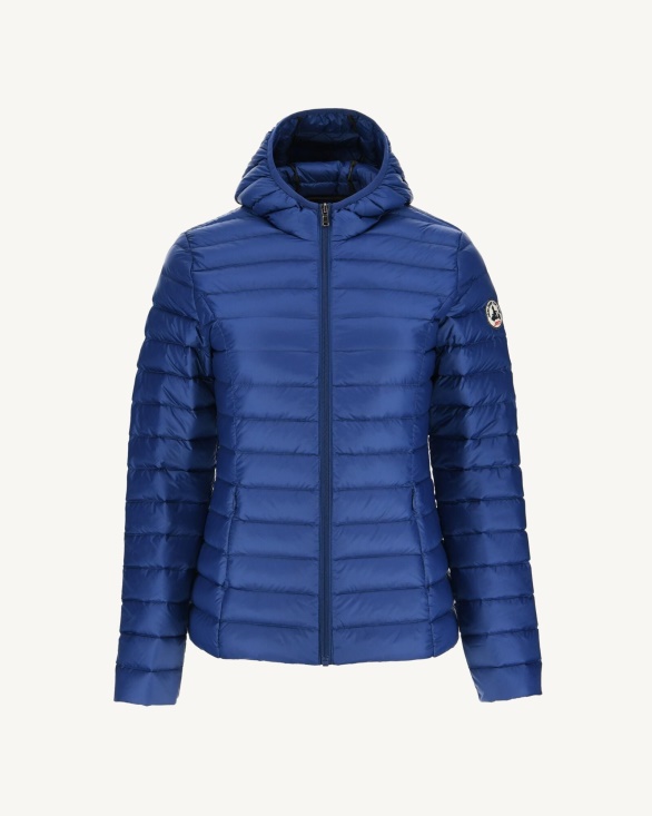 Jott UK Lightweight Hooded Down Jacket Dark Denim Cloe