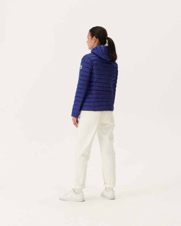 Jott UK Lightweight Hooded Down Jacket Dark Denim Cloe
