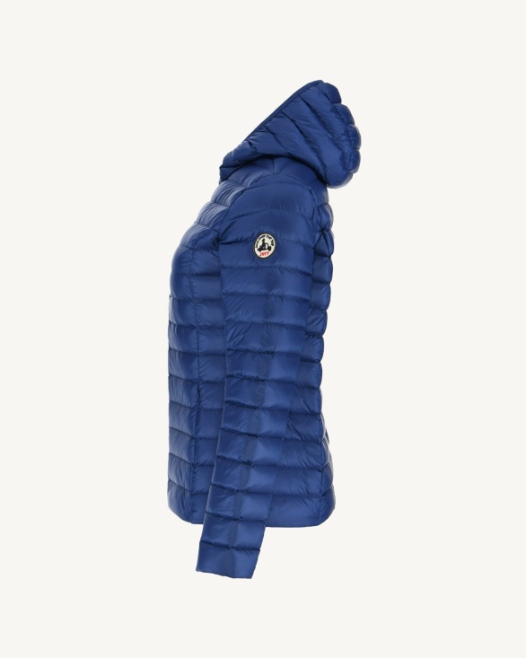 Jott UK Lightweight Hooded Down Jacket Dark Denim Cloe