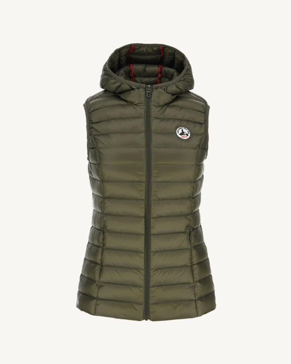 Jott UK Light Sleeveless Down Jacket Army Mali
