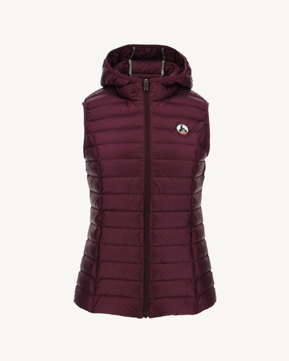 Light Sleeveless Down Jacket Aubergine Mali Jott UK