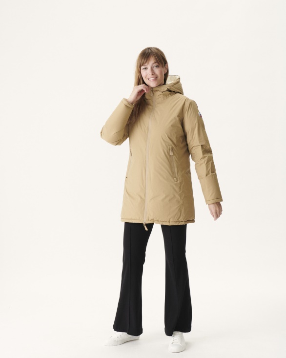 Extreme Cold Reversible Down Jacket Beige/Ecru Ottawa Jott UK